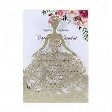 Laser Cut Wedding Invitation Card Valentine's Day Beautiful Girl